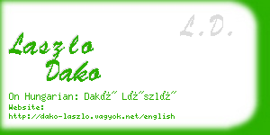 laszlo dako business card