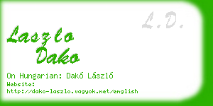 laszlo dako business card